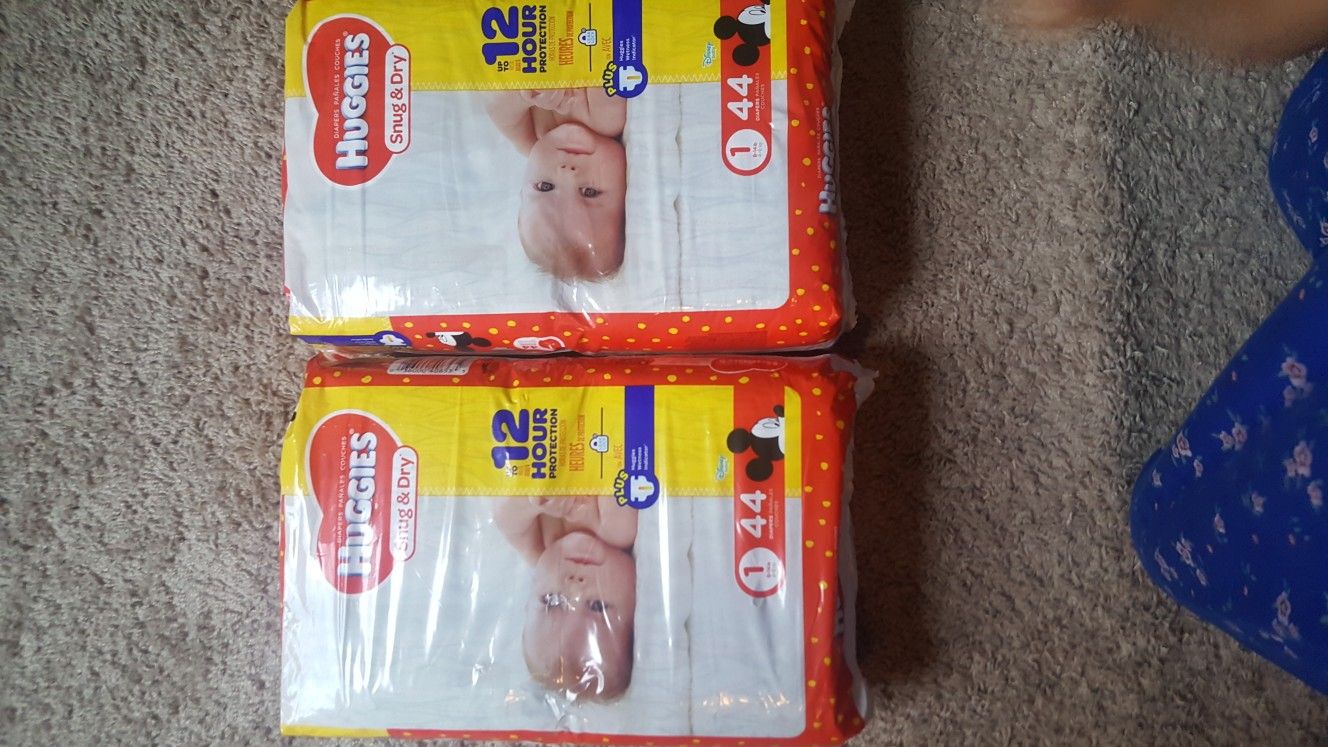 Brand New Size1 Huggies Diapers 2Packets
