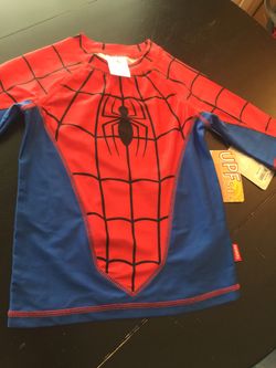Disney Marvel Spider-Man swimshirt size 5/6