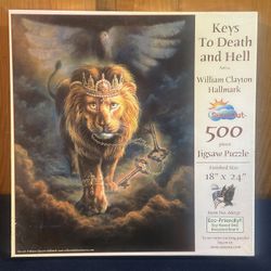 NEW "Keys To Death & Hell" 500 Piece Jigsaw Puzzle by SunsOut, Art by William Clayton Hallmark