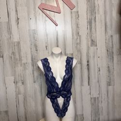 Avid love blue bodysuit lingerie size medium