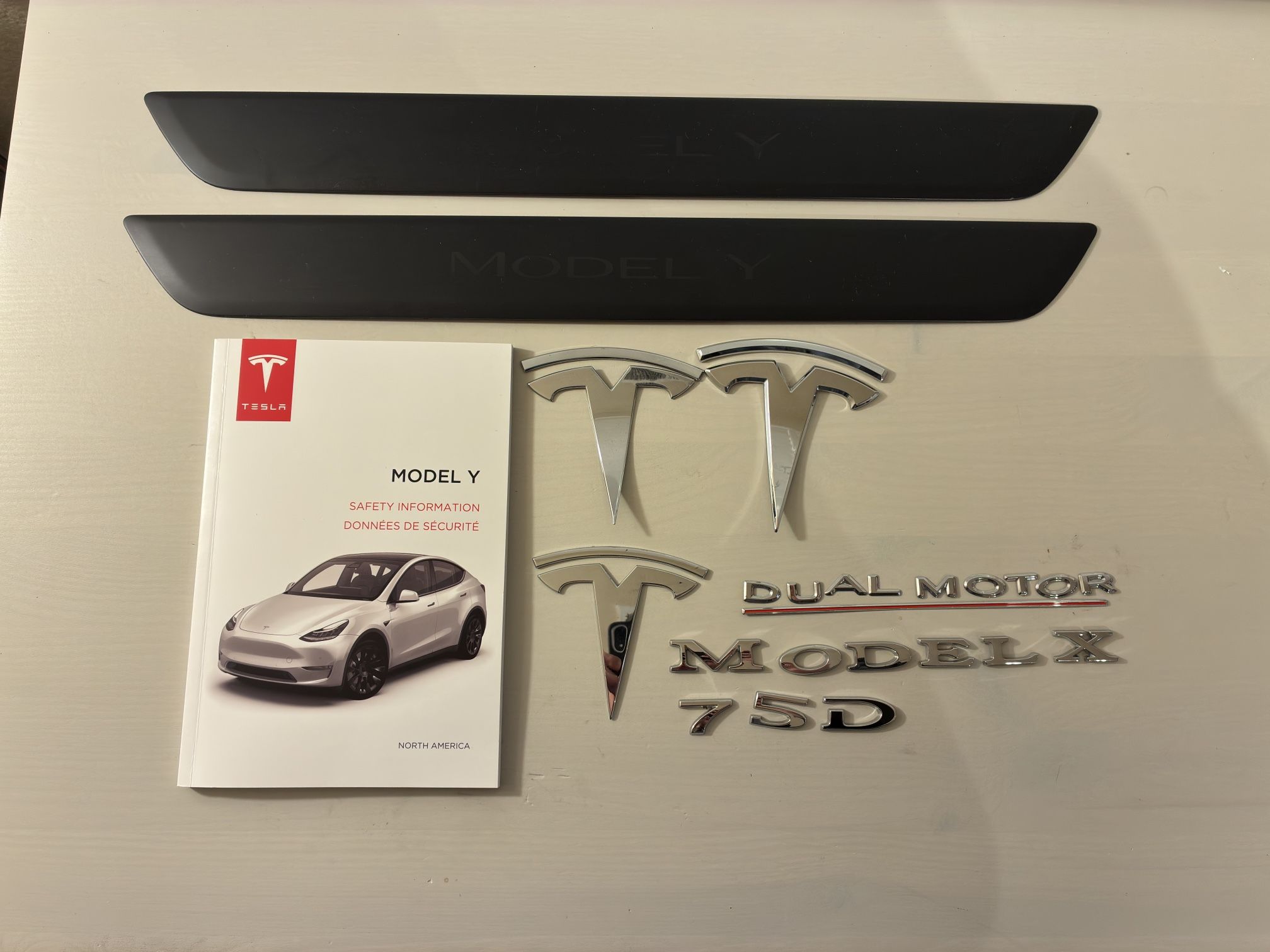 Tesla OEM Accessories/Parts - Badges, Trim Pieces, Manual