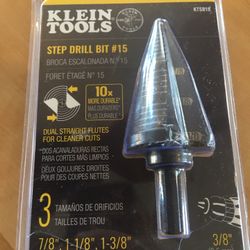 KLEIN TOOLS STEP DRILL BIT #15•NEW•