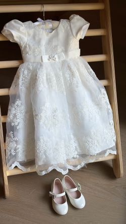 White dress for girls 2T with shoes