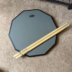 Drum Pad With Sticks