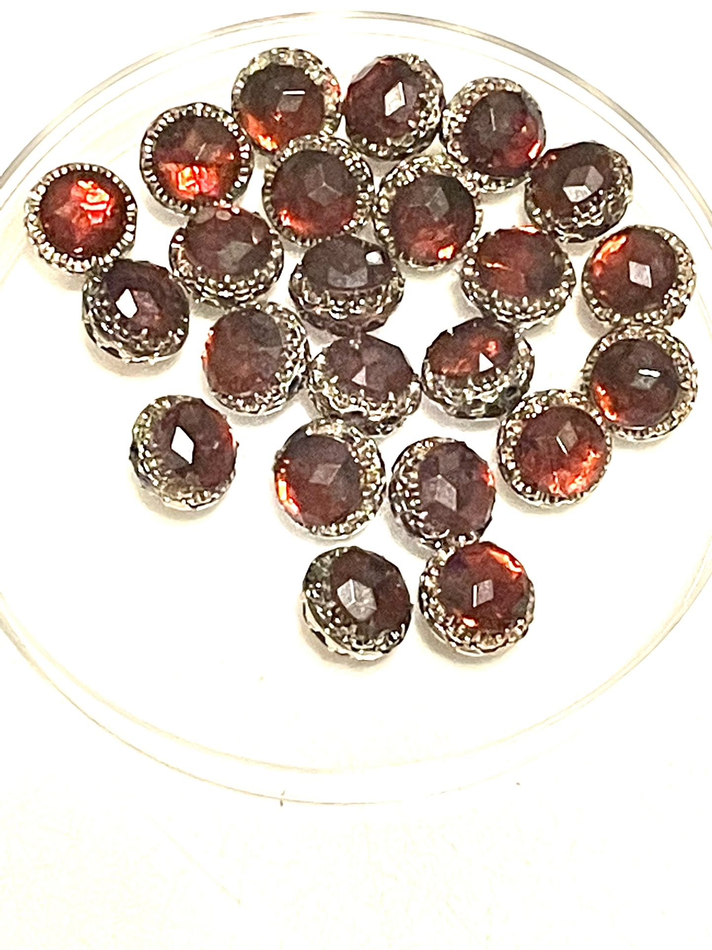 Lot Of 23 Vintage Faceted 13mm Beads