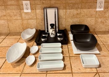Japanese Sake Bottles  Set & Dishes