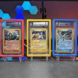 Legendary Dogs Suicune, Raikou, Entei Gold Star Becket 9 Trio Mid Era 