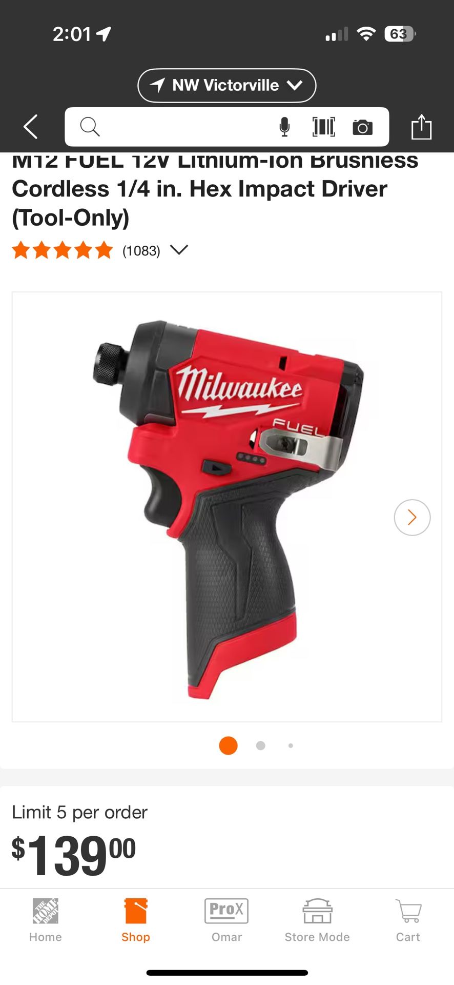 Milwaukee M12 Fuel Impact Driver