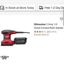 Milwaukee Corded 1/4" Sheet Sander LIKE NEW !! 