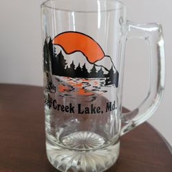 Vintage Deep Creek Lake Glass Beer Mug