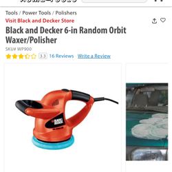New Black And Decker Random Orbit 6” Car Polisher Waxer 