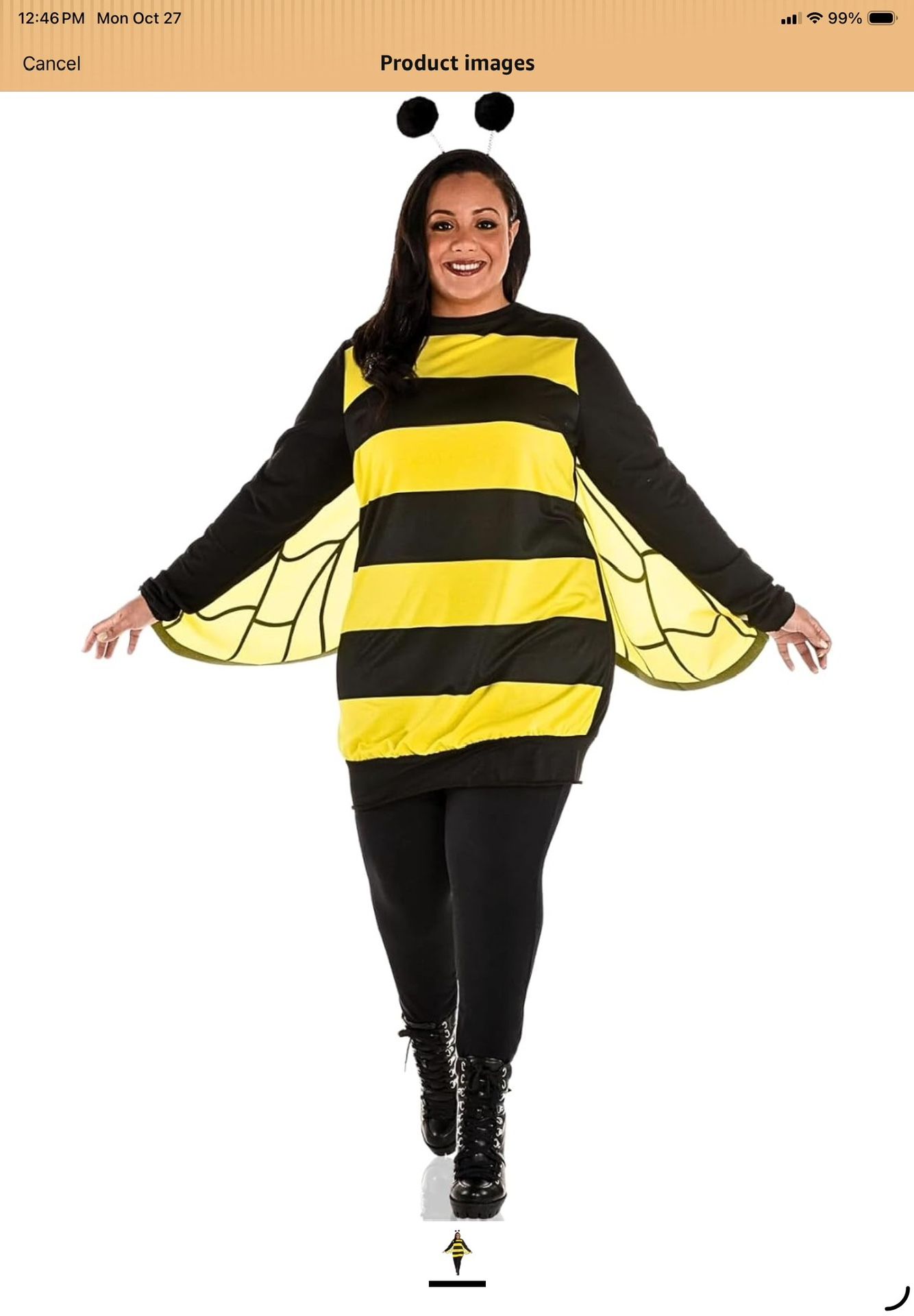 Bumblebee Costume Women’s Xl With Bonus Bracelet
