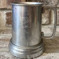 Vintage Playboy Bunny Aluminum Metal Clear Bottom Beer Stein Mug