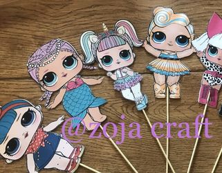 lol surprise cupcake toppers
