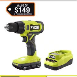 RYOBI ONE+ 18V Cordless 1/2 in. Drill/Driver Kit with (1) 1.5 Ah Battery and Charger
