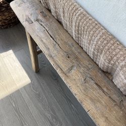 Organic wooden bench