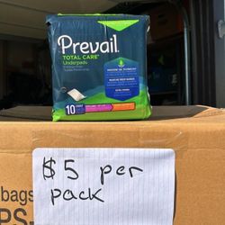 Prevail Under Pads 5$ a Pack 