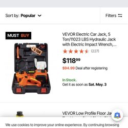 Electric Car Jack Emergency Kit