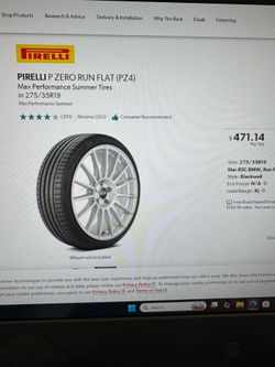 New Pirelli P Zero tires 285/30/20 275/35/19