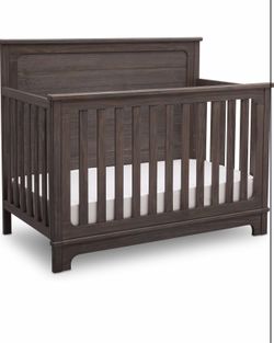 Simmons Kids Slumbertime Monterey 4-in-1 Convertible Crib, Rustic Grey