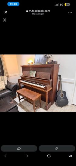 Upright Piano with Bench
