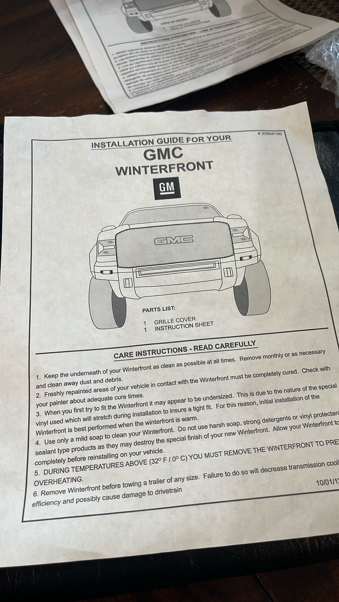 GMC Winterfront Cover