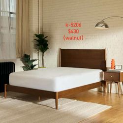 Silk&snow King size Mid-Century Modern Bed Frame(5206WL2)