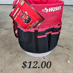 Husky 12 in. 30 Pocket Heavy Duty Bucket Jockey 5 Gallon In-Bucket Storage Tool Bag