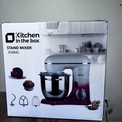 Kitchen in the box Stand Mixer, 4.5QT+5QT Two bowls Electric Food Mixer, 10 Speeds 3-IN-1 Kitchen Mixer for Daily Use with Egg Whisk,Dough Hook,Flat B