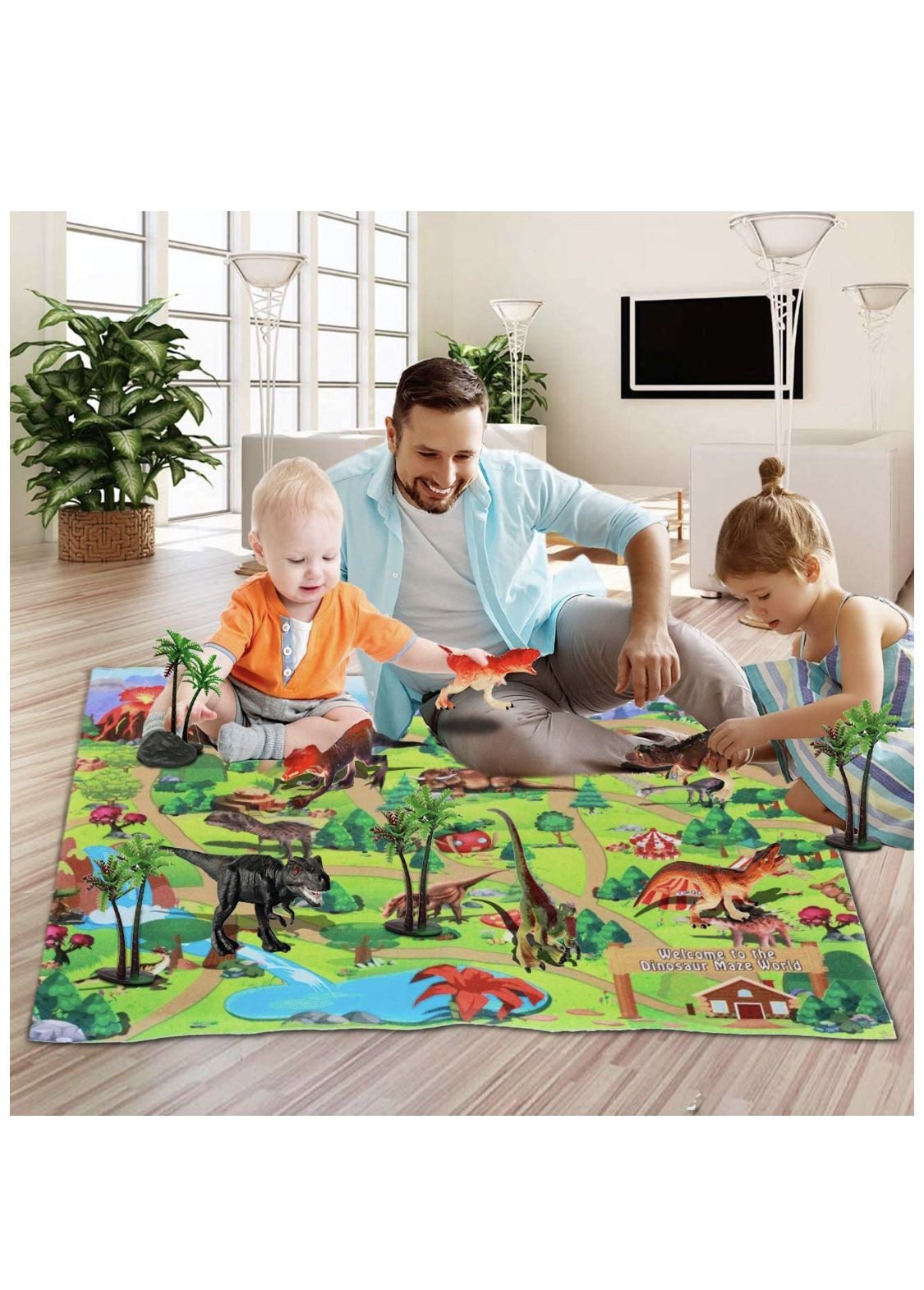 Dinosaur Toys Figures with DIY Craft Painting Set