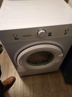 Euhomy Dryer, 1500W Clothes Dryer with Stainless Steel Tumbler, 3.5 Cu. Ft. Drying Machine for Apartment, White
