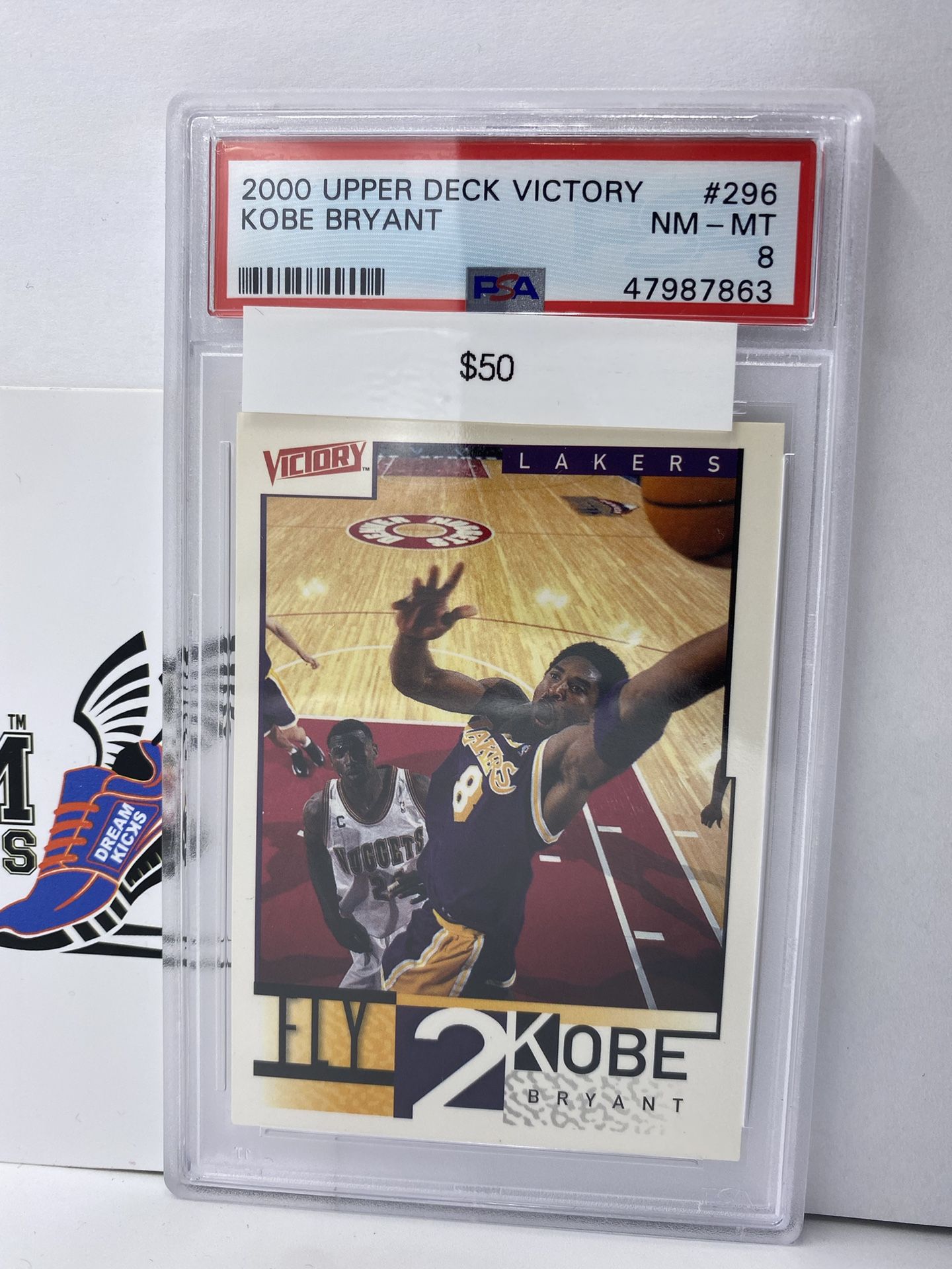 2000 UPPER DECK VICTORY KOBE BRYANT #296 PSA MT 8