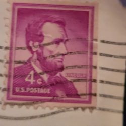 Abraham Lincoln Rare 4 cent  purple stamp