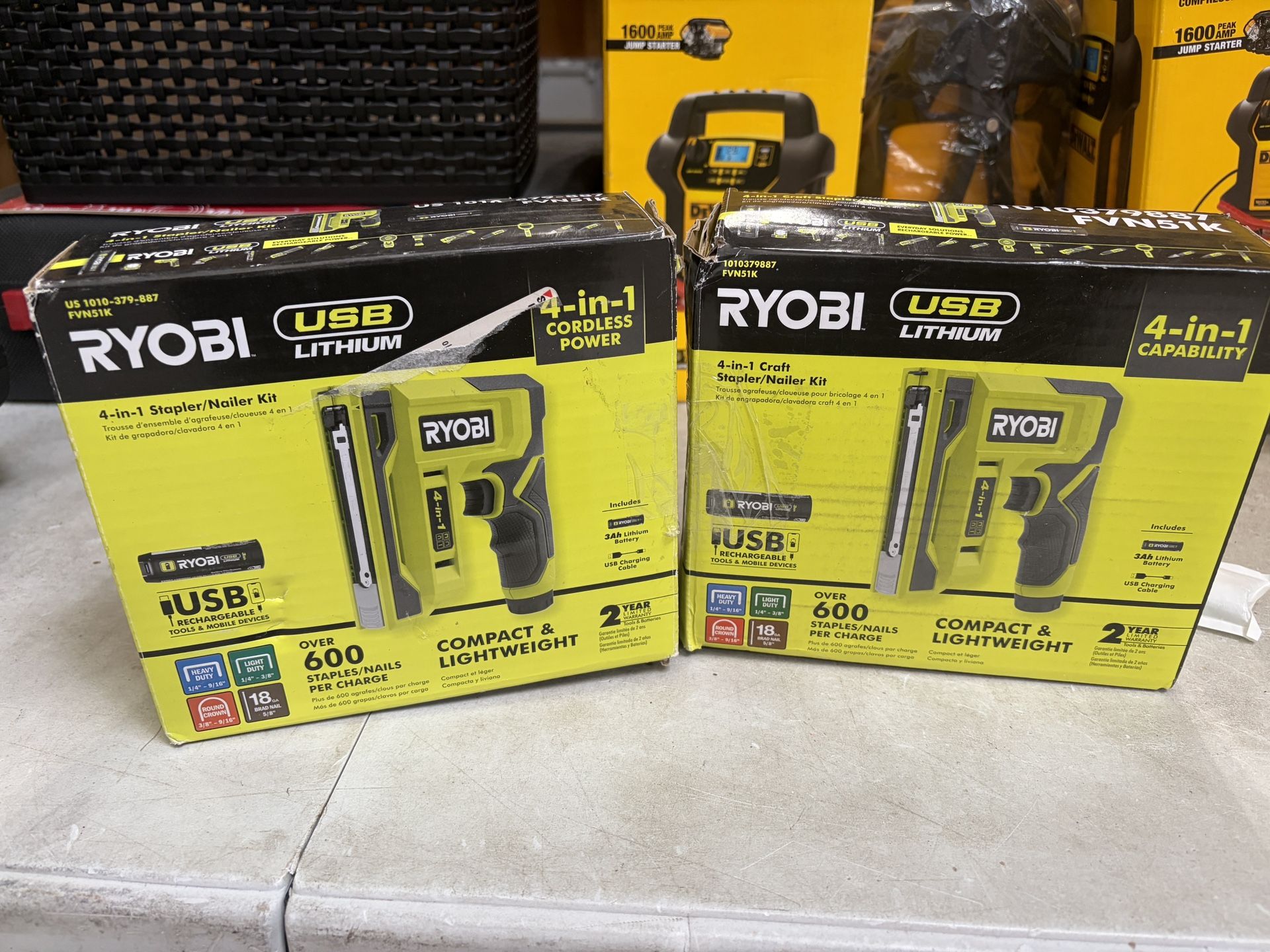 USB LITHIUM 4-IN-1 CRAFT STAPLER/NAILER KIT