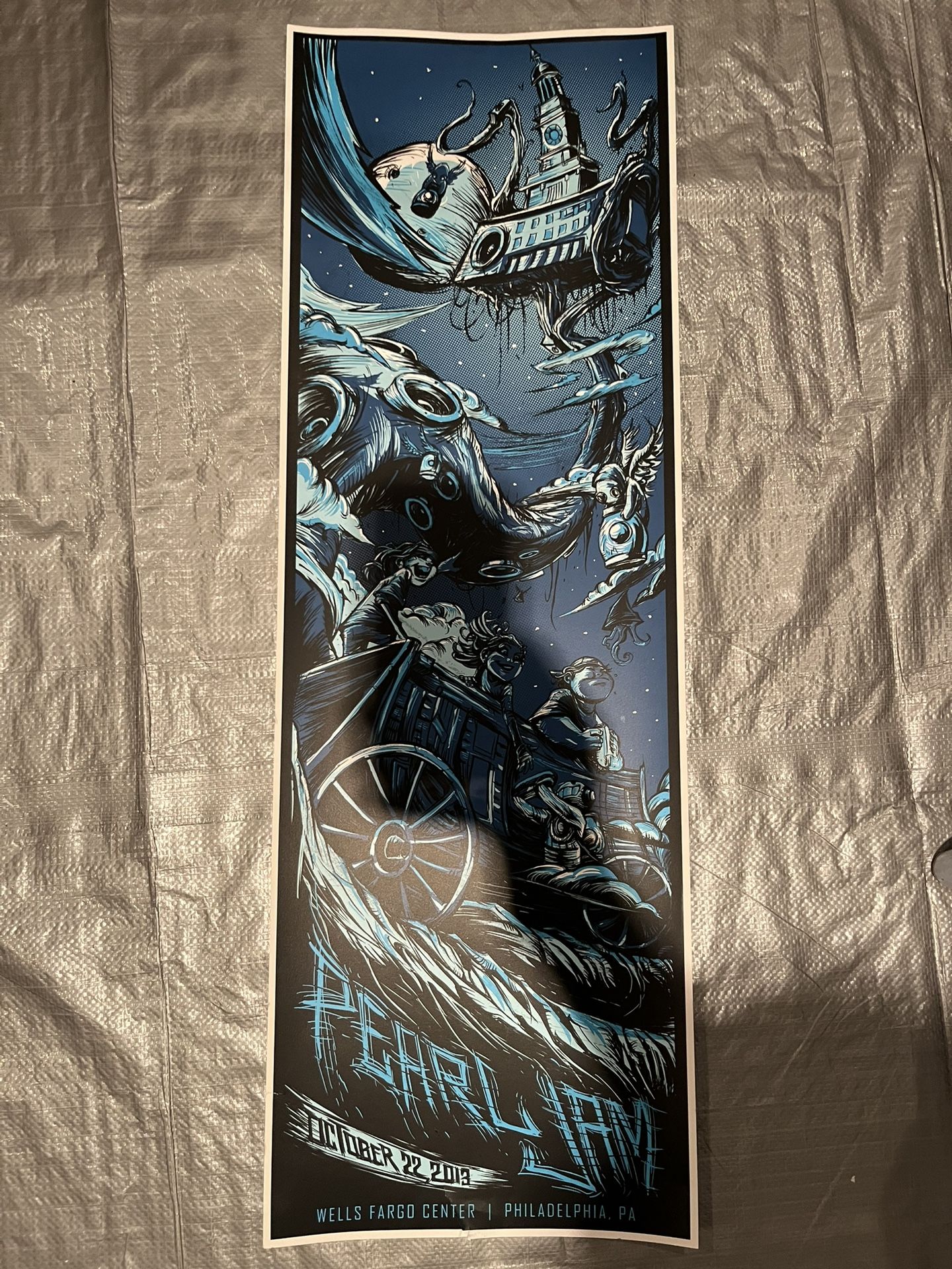 Pearl Jam tour poster Wells Fargo Center 2013 Philadelphia PA
