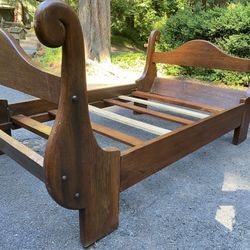 Vintage  Mahogany Sleigh Bed