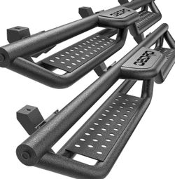 Black Two Stair Running Boards For Jeep