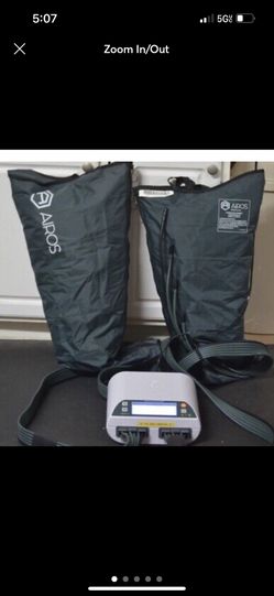 Airos 6 Sequential Compression Pump Medical Device & 2 Leg Sleeves Size Medium