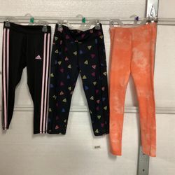 3 Pair Of Girls Leggings Size 10/12