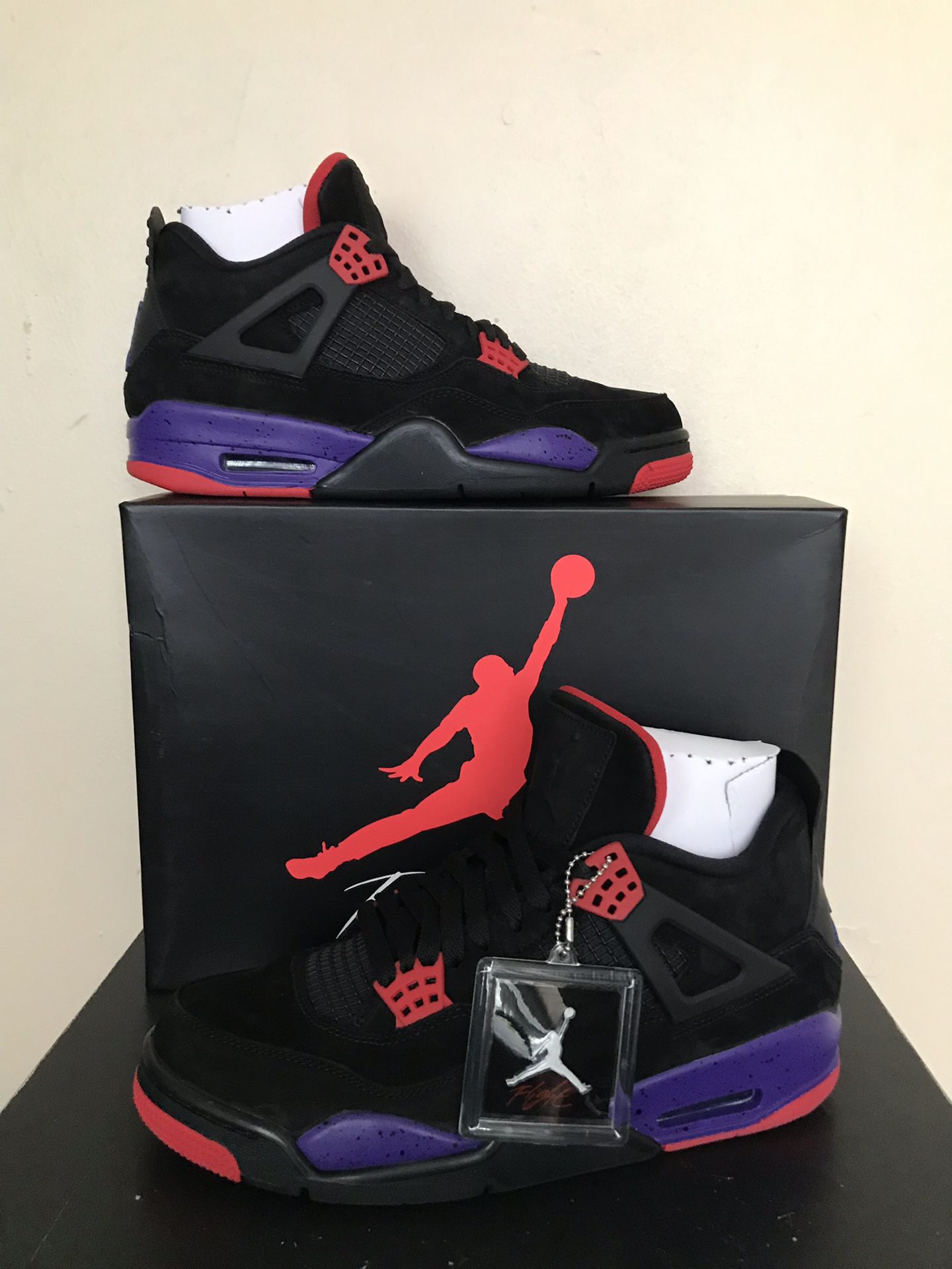 Size 9.5, 10.5 Air Jordan 4 Retro Raptors Court Purple (Pick Up) for
