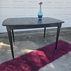 Black Dining/Breakfast Table With Gold Accents