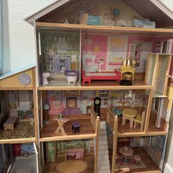 Barbie Sized Doll House Over 4 Ft Tall!