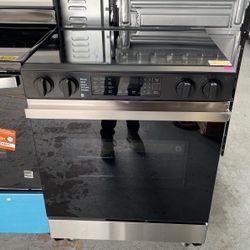 Samsung Electric Stove Slide Un Bespoke With Air Fry 