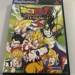 PS2 DBZ BUDOKAI TENKAICHI 3 RARE SIGNED BY STEPHANIE NADOLNY VOICE ACTOR