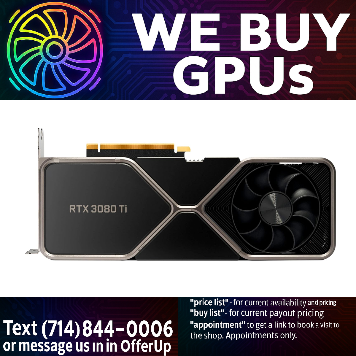 NVIDIA GeForce RTX 3080 Ti Founders Edition - Professionally Refurbished - 3 Month Warranty - Local Business - Fixed Price