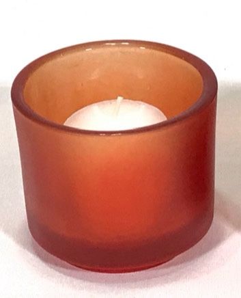 25 Orange Glass Votives