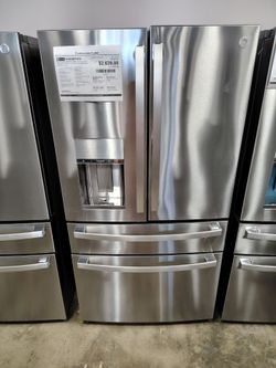 GE Profile 27.9cu Smart fingerprint Resistant 4 door French door refrigerator