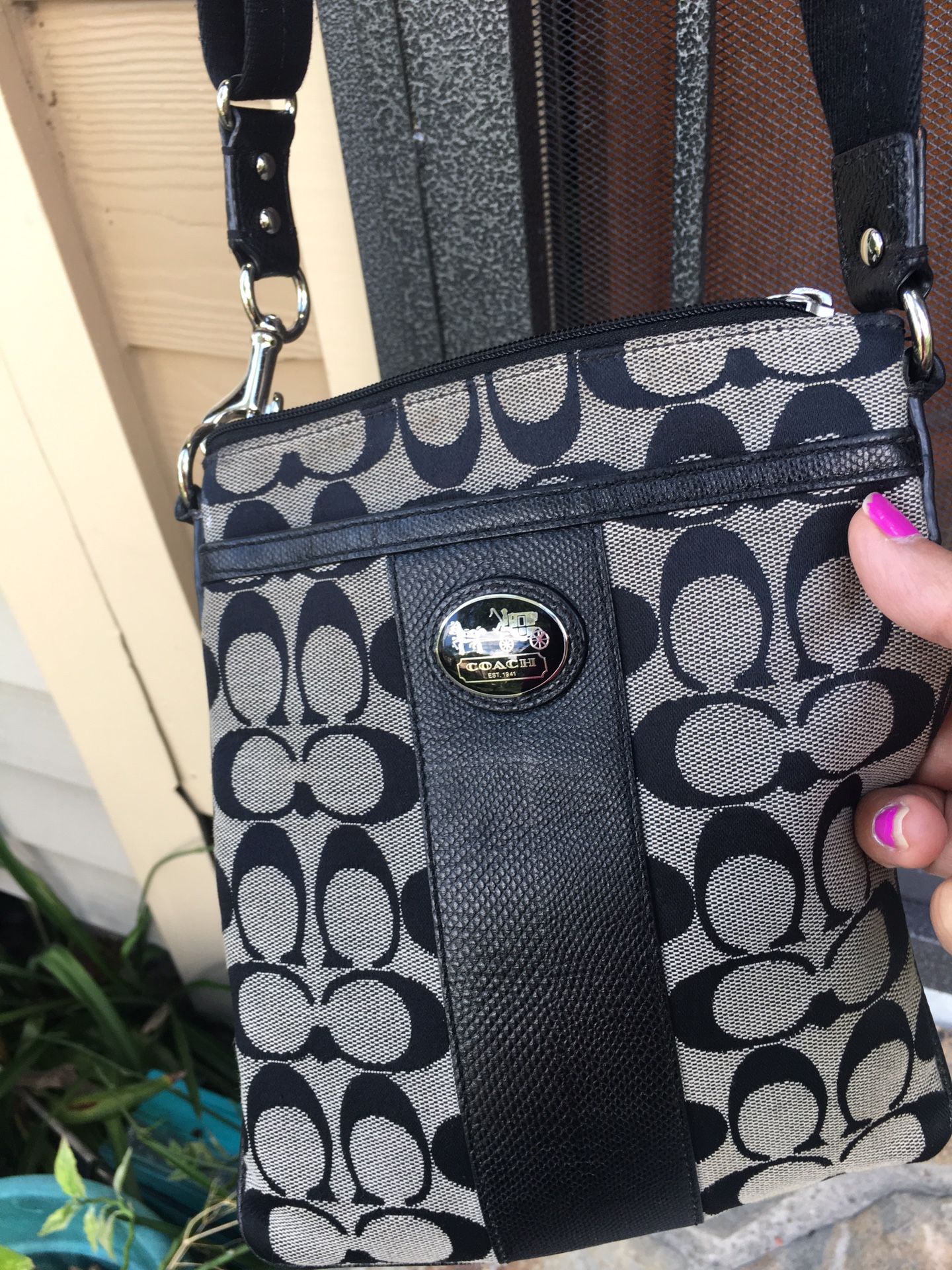 Small coach black purse