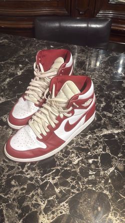 Air Jordan 1 High Red and White Sneakers