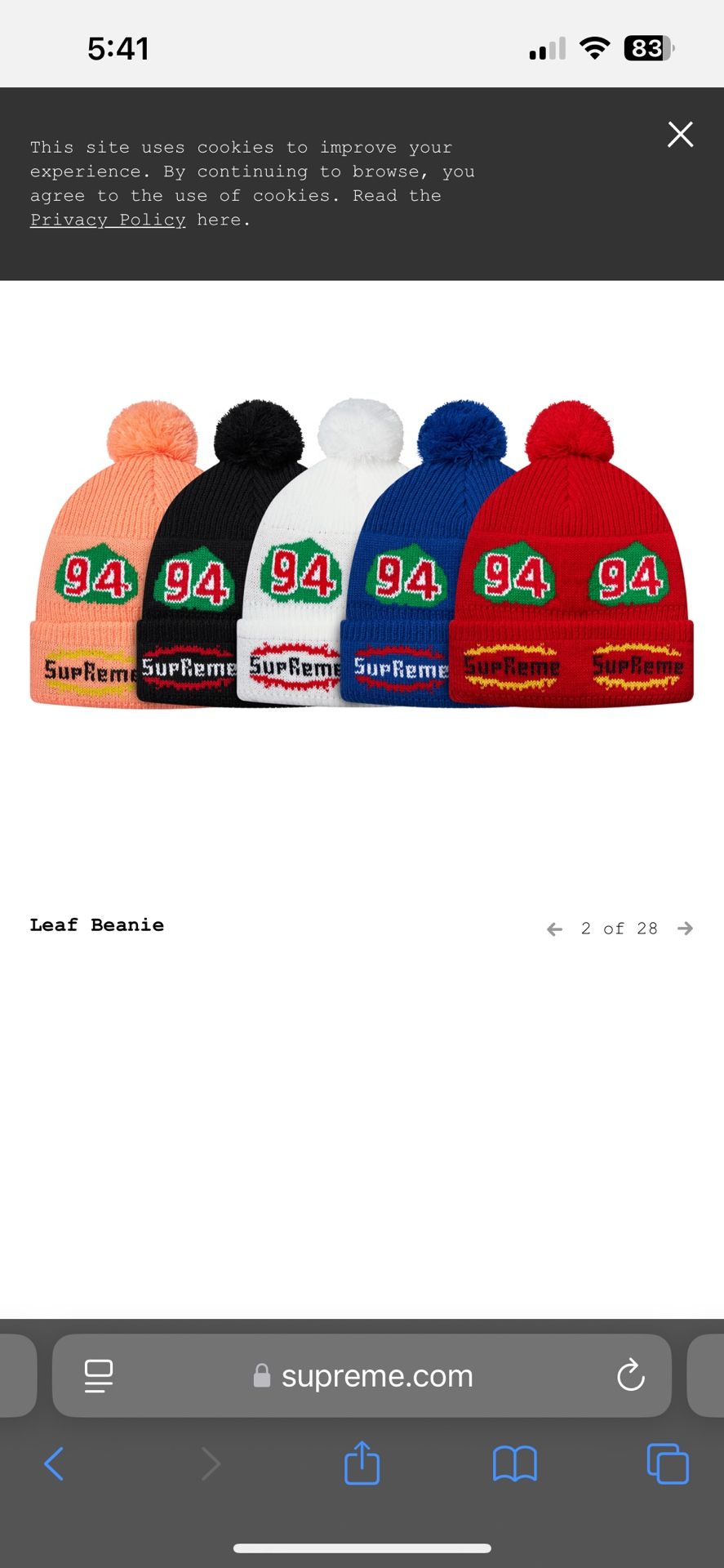 Supreme Beanie
